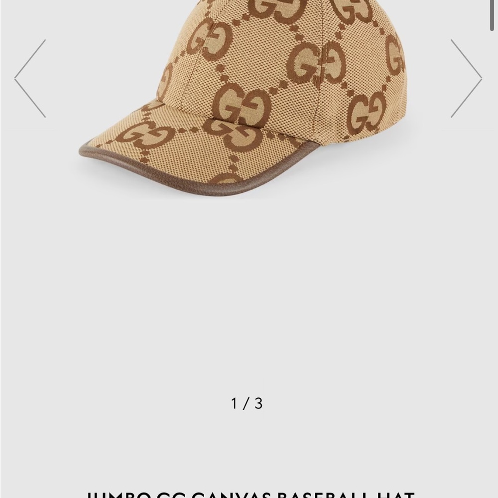 New Authentic Gucci GG Supreme Logo Baseball Hat Size Medium - Picture 5 of 9